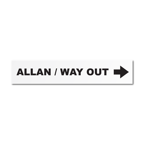 Picture of Allan | Way Out Sign (right)